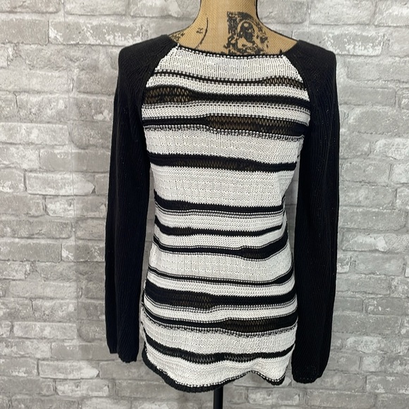 Sanctuary Open Knit Striped Sweater - Picture 3 of 5
